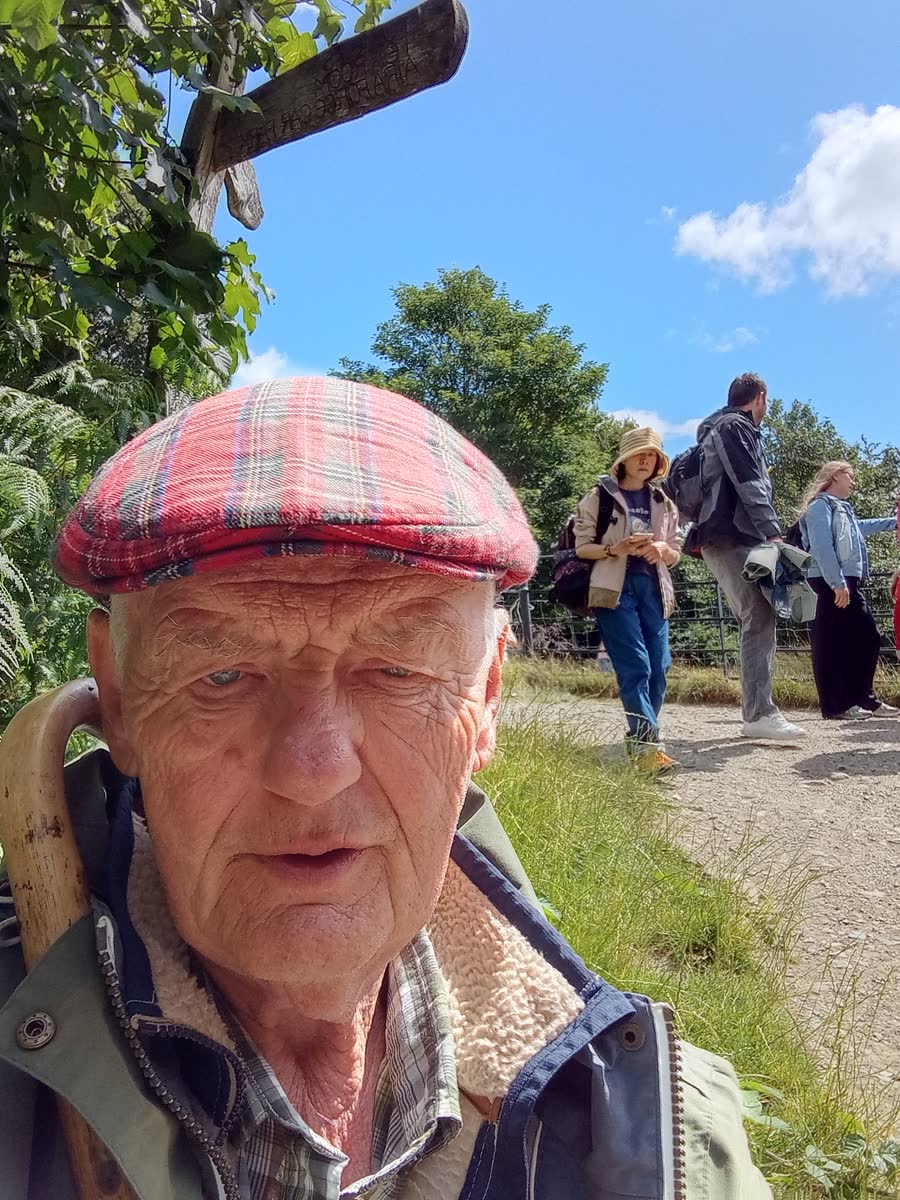Dave taking a short rest during the Aira Force walk